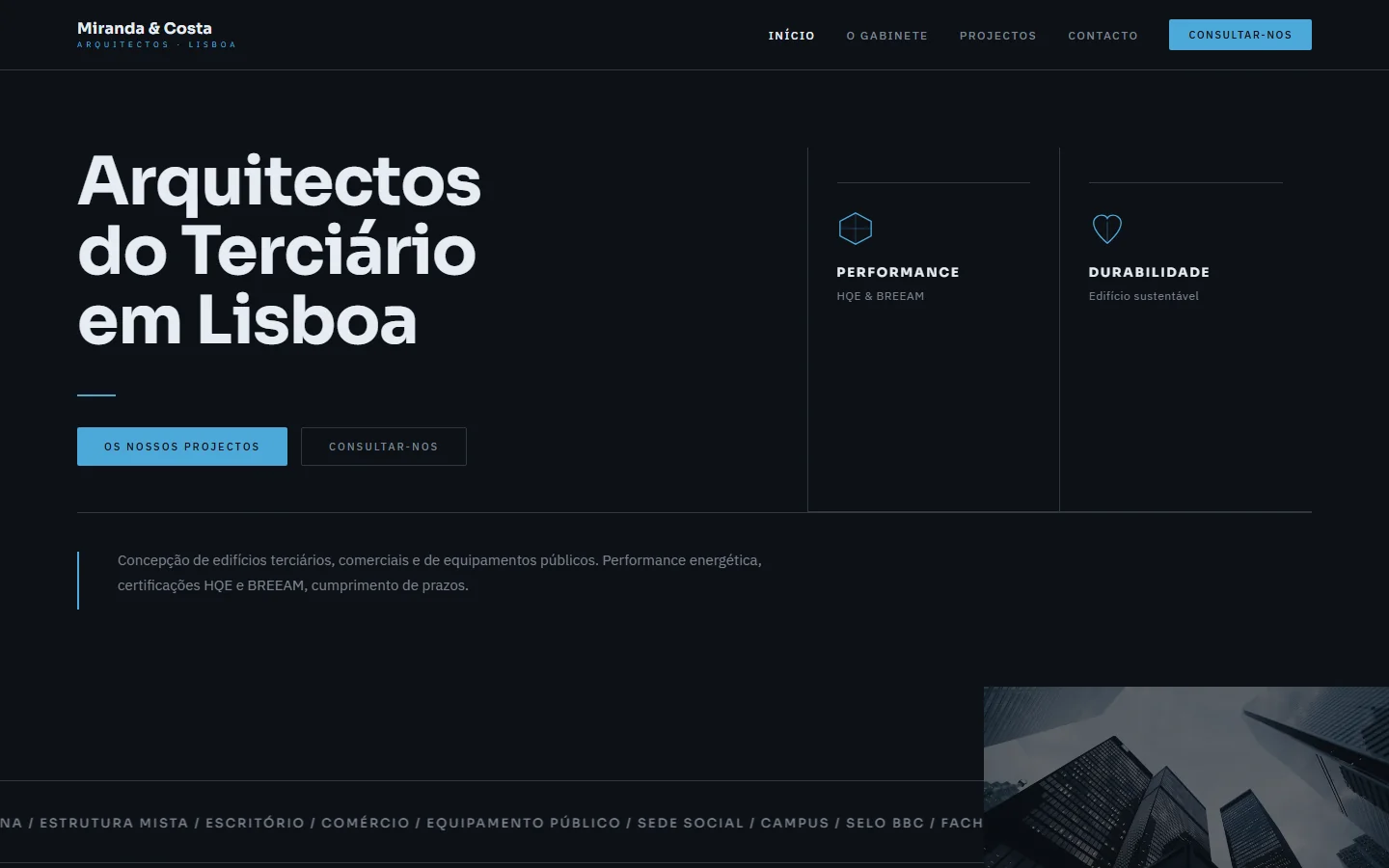 Exemplo de site web — Arquiteto (3)