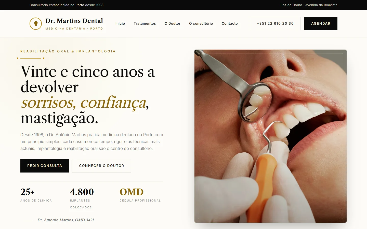 Exemplo de site web — Dentista (3)