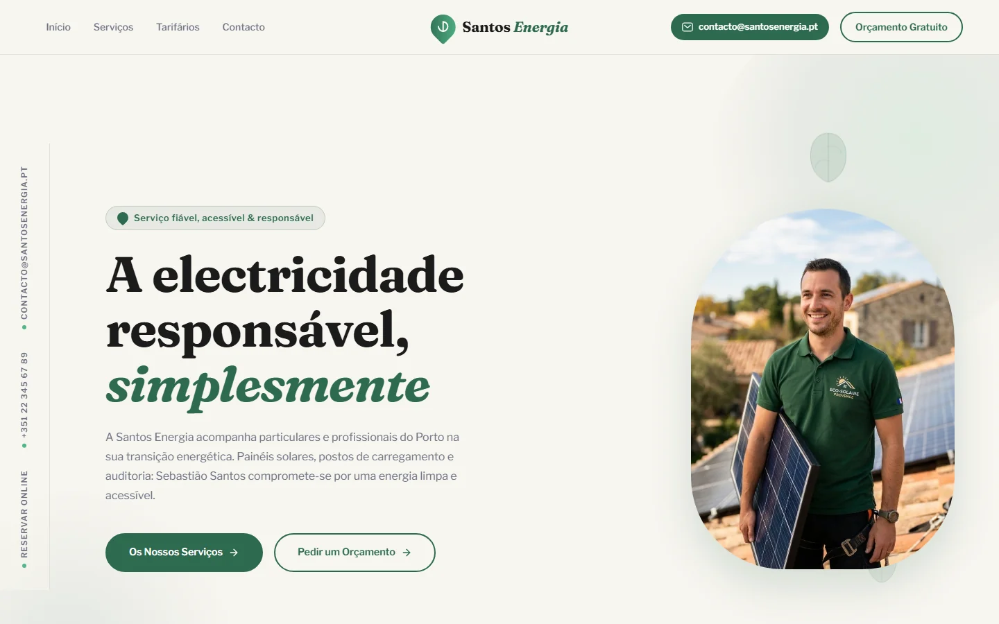 Exemplo de site web — Eletricista (2)