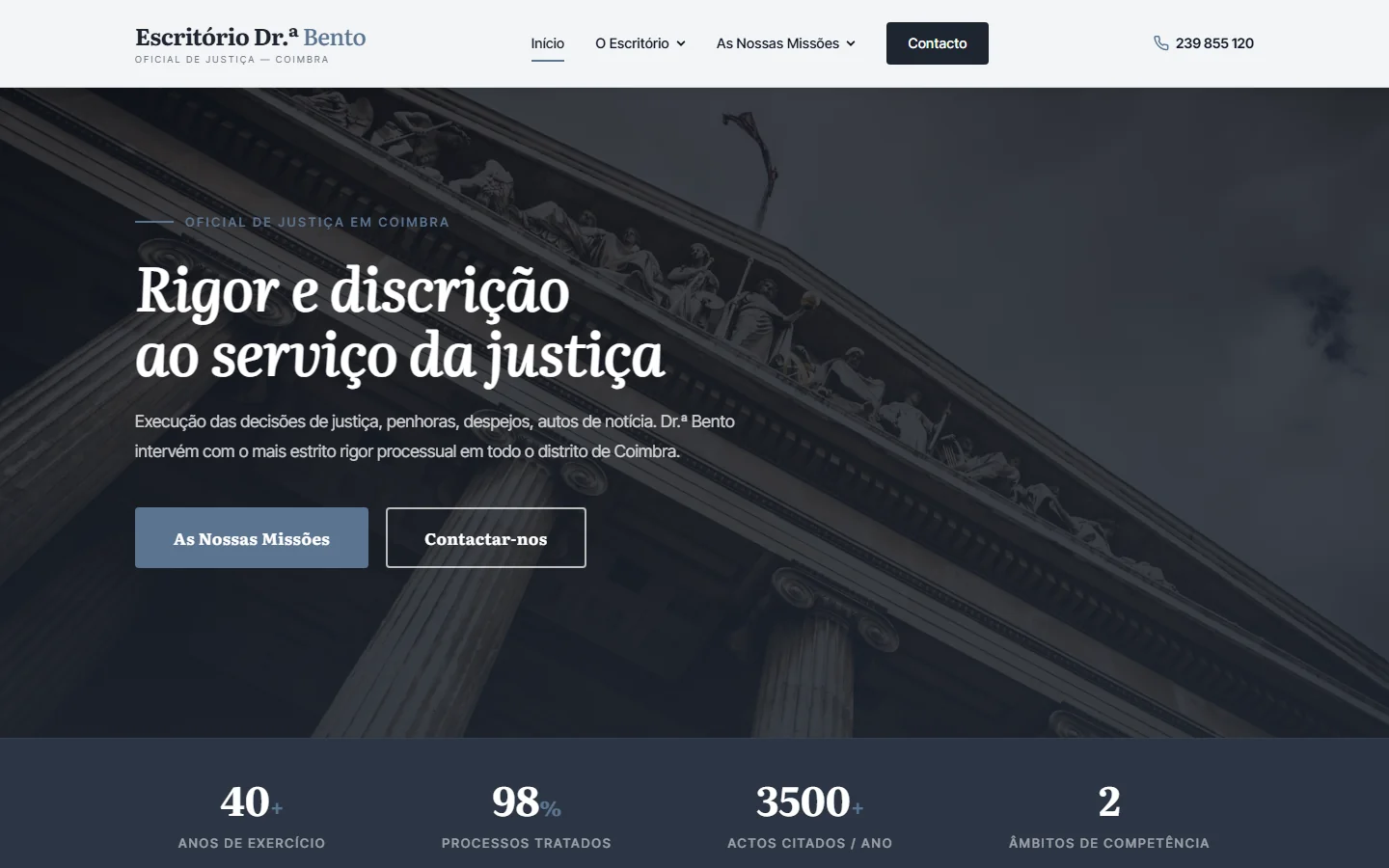 Exemplo de site web — Agente de Execução (2)