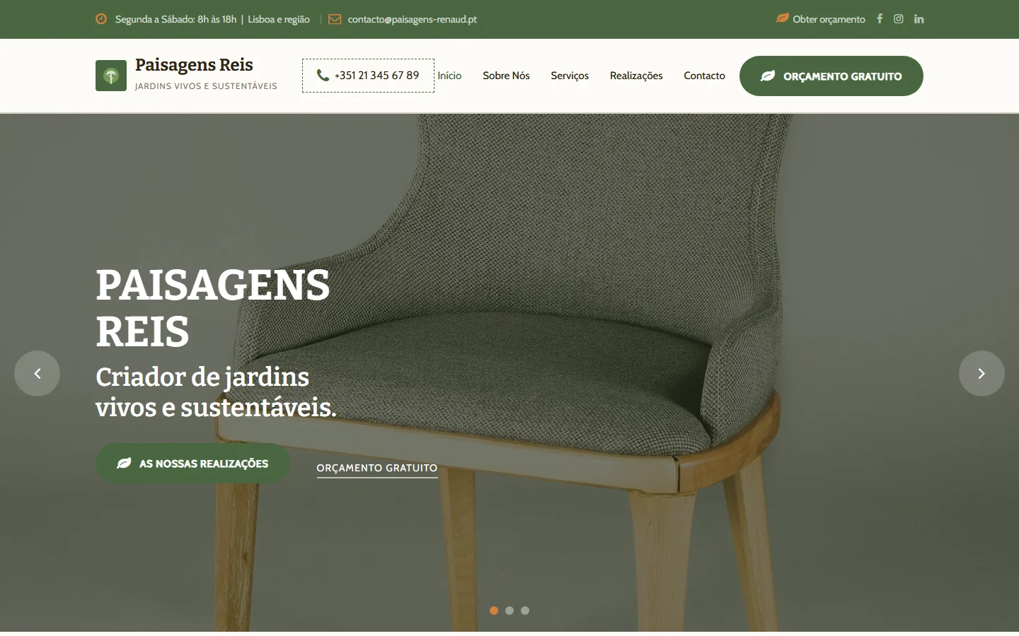 Exemplo de site web — Paisagista (2)