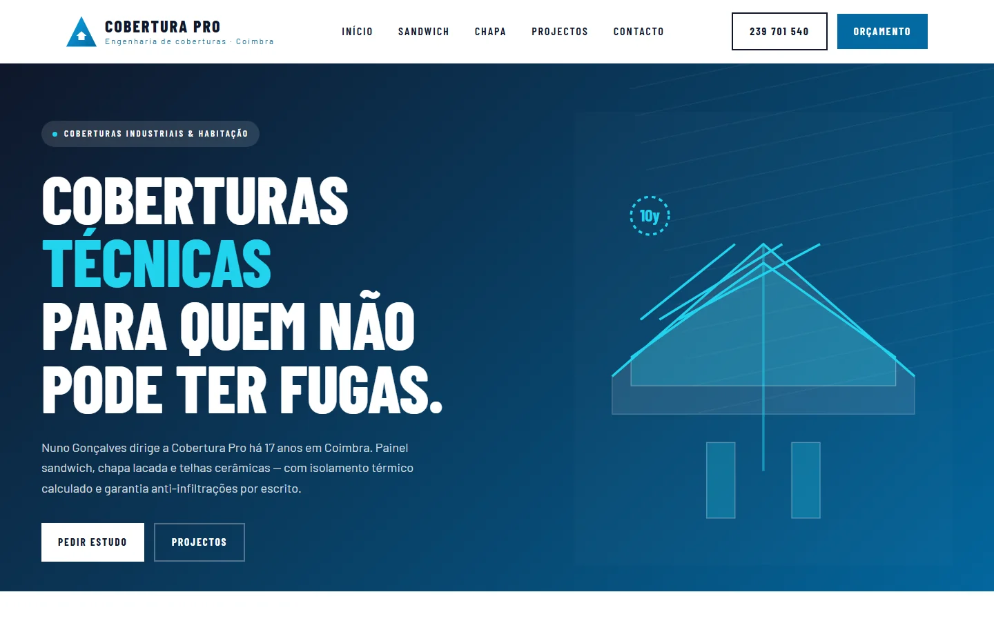 Exemplo de site web — Telhador (2)